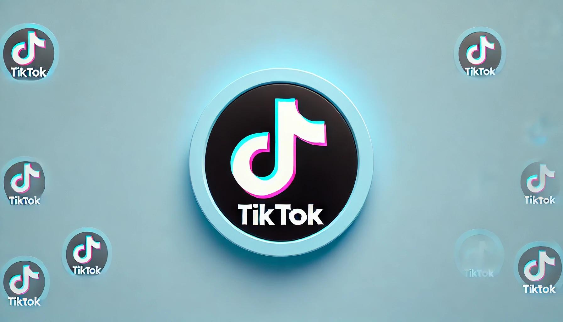 baby blue background with tiktok logo